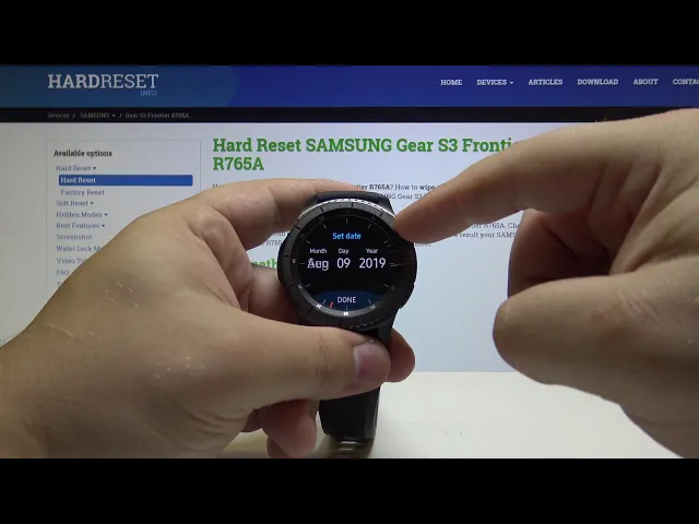 Video thumbnail for How to Change Date & Time in SAMSUNG Gear S3 Frontier - Time Settings