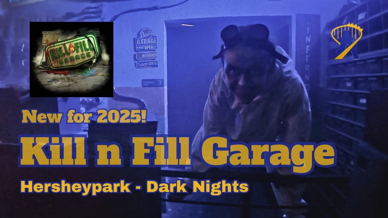 'Video thumbnail for Kill N Fill Garage NEW for 2025 at Hersheypark Dark Nights'