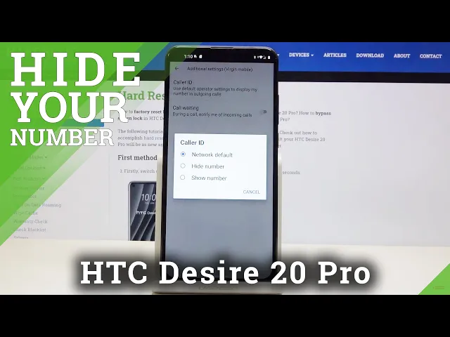 Video thumbnail for How to Make Number Private in HTC Desire 20 Pro – Hide Your Number