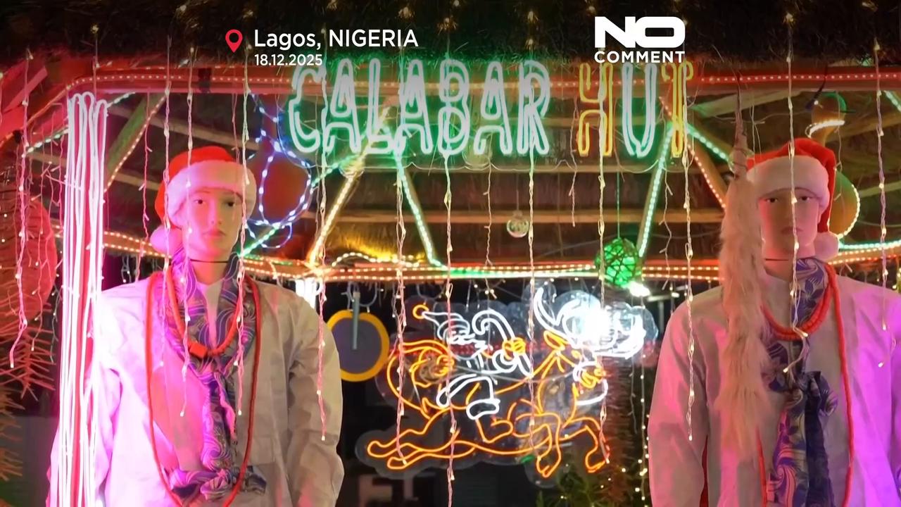 Video thumbnail for Christmas lights attract Lagos residents despite violence and rising costs
