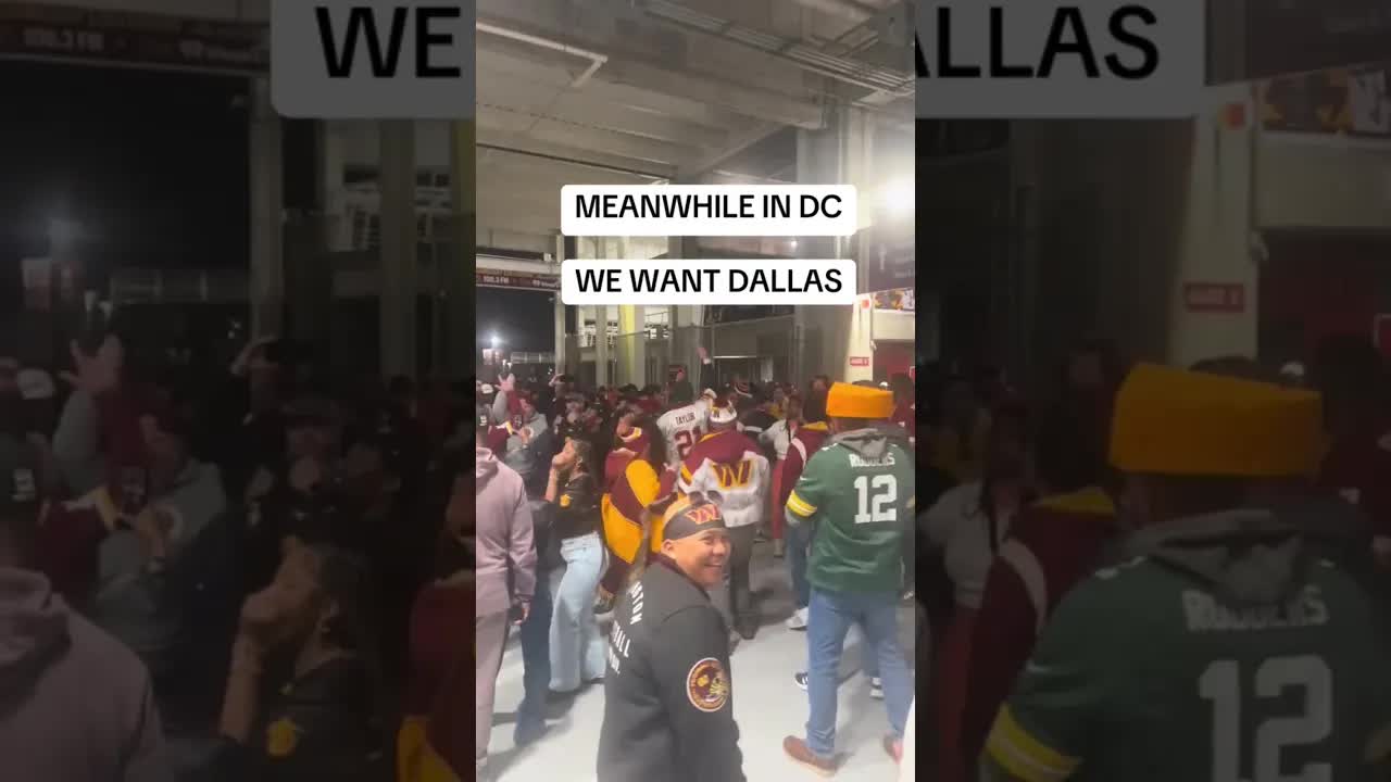 Video thumbnail for Commanders Fans in DC Chant 'We Want Dallas'