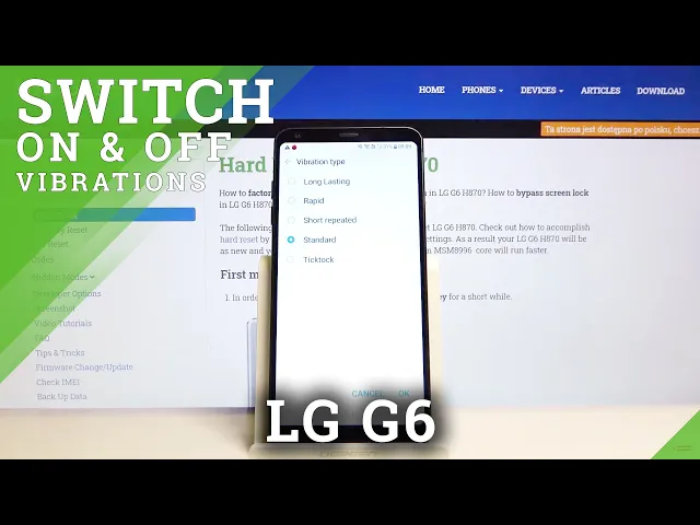 Video thumbnail for How to Change Vibration Pattern in LG G6 – Vibrations Settings