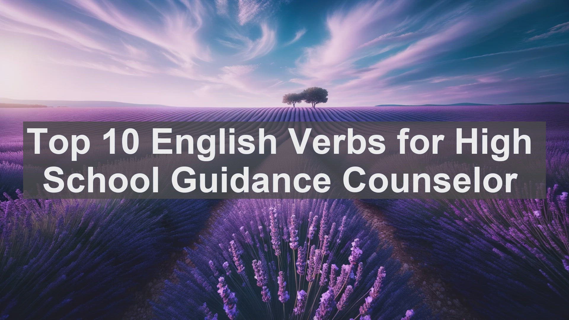'Video thumbnail for Top 10 English Verbs for High School Guidance Counselor'