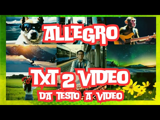 Video thumbnail for ALLEGRO TXT2VIDEO - DA TESTO A VIDEO #ai