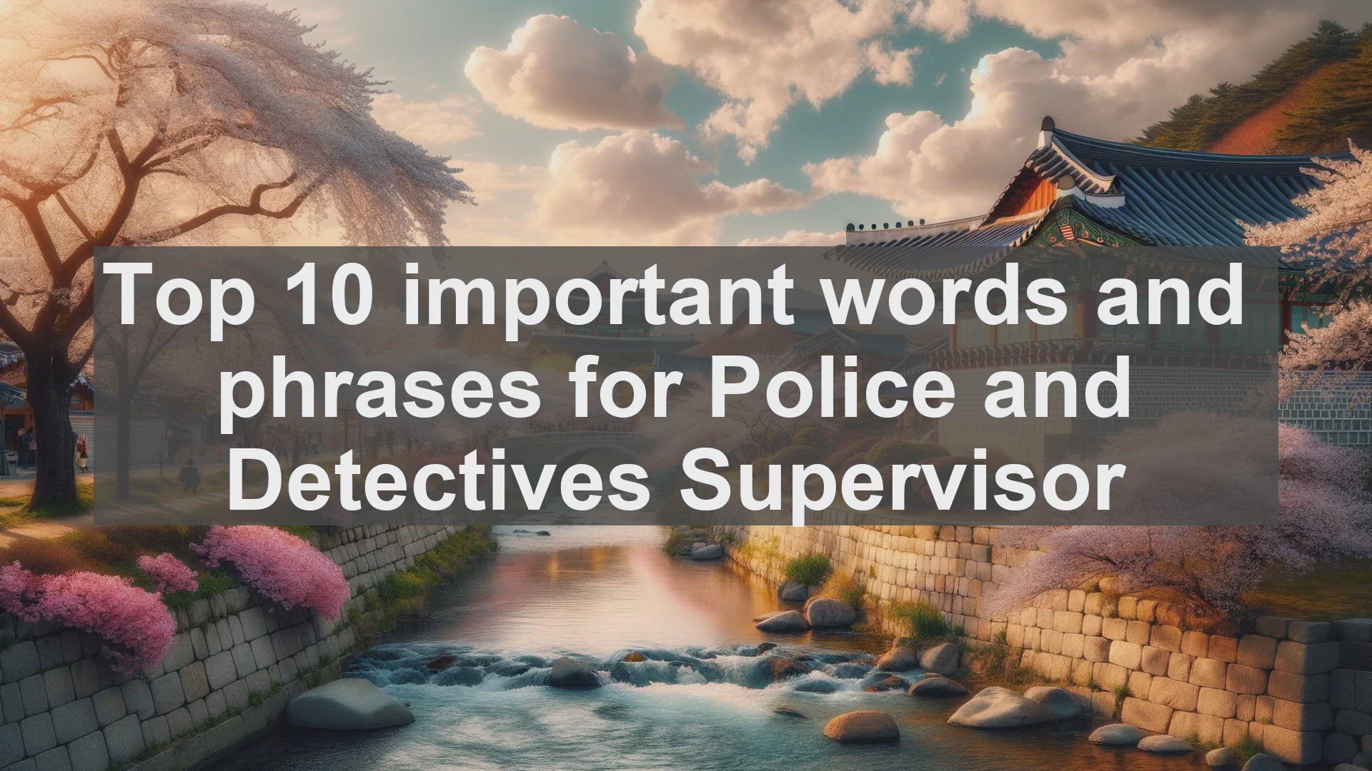 'Video thumbnail for Top 10 important words and phrases for Police and Detectives Supervisor'