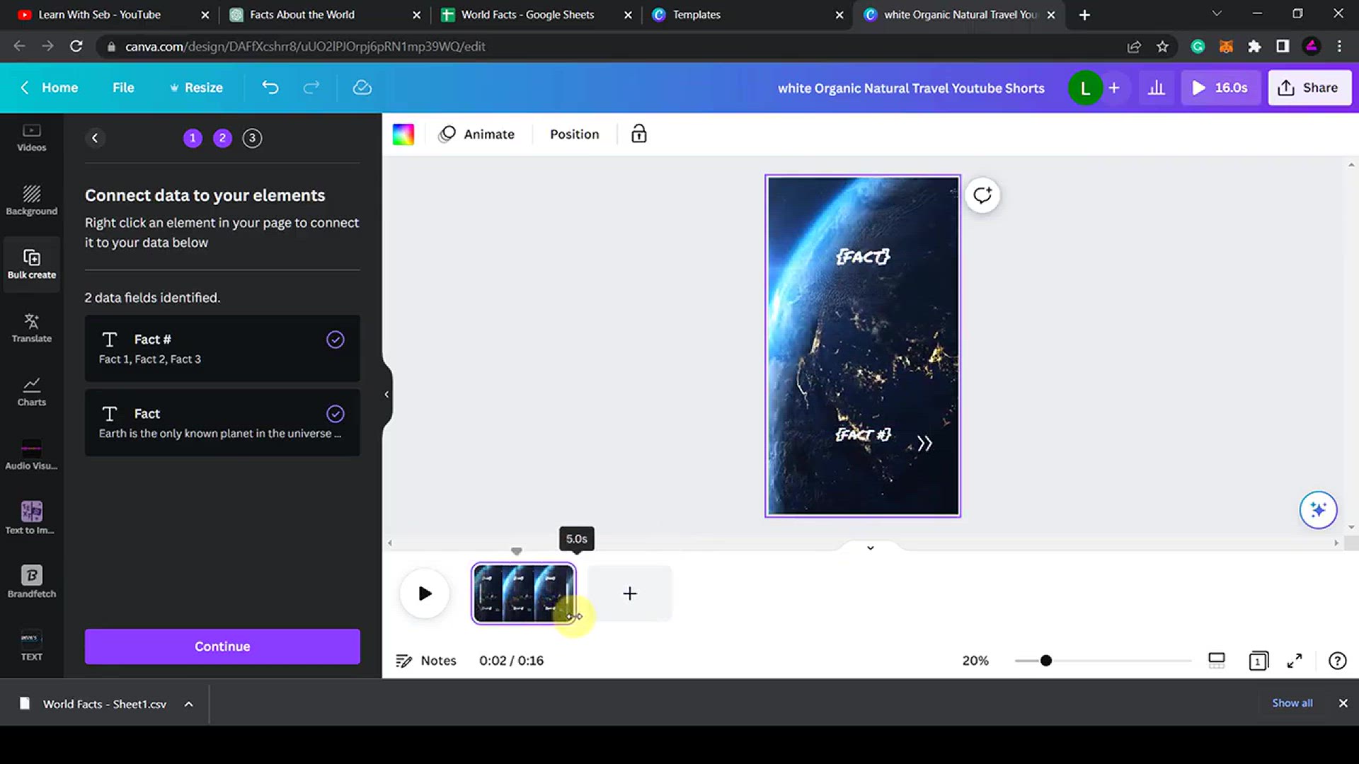 'Video thumbnail for Bulk Create YOUTUBE SHORTS Using CHATGPT, CANVA & GOOGLE SHEETS (Canva PRO Feature)'