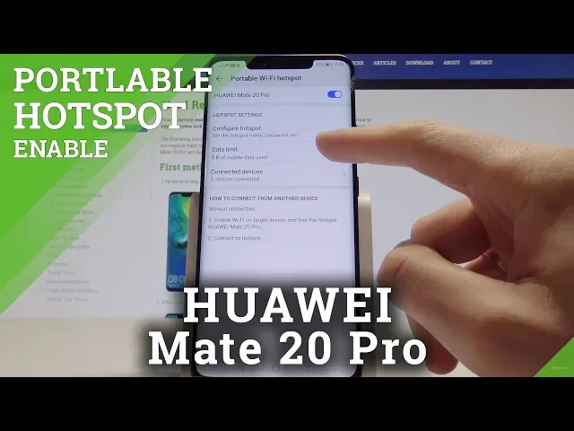 Video thumbnail for How to Enable Portable Hotspot on HUAWEI Mate 20 Pro – Share Wi-Fi / Mobile Data