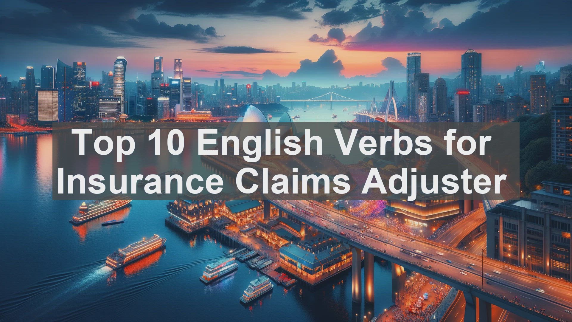 'Video thumbnail for Top 10 English Verbs for Insurance Claims Adjuster'