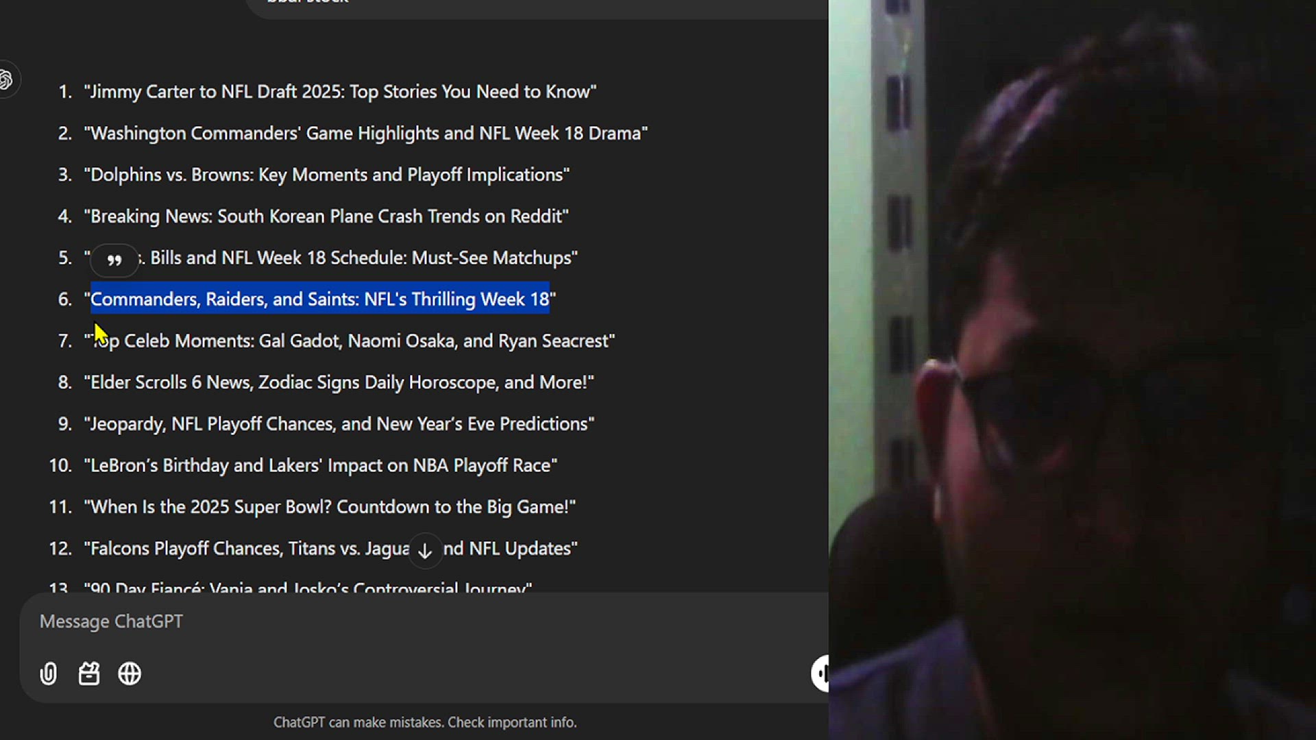 Video thumbnail for Commanders, Raiders, and Saints NFL's Thrilling Week 18