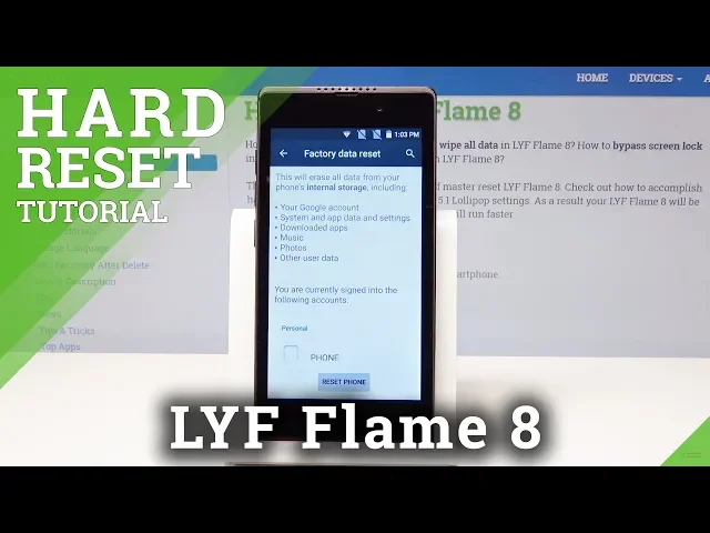Video thumbnail for How to Perform Hard Reset on LYF Flame 8 - Restore Factory Settings