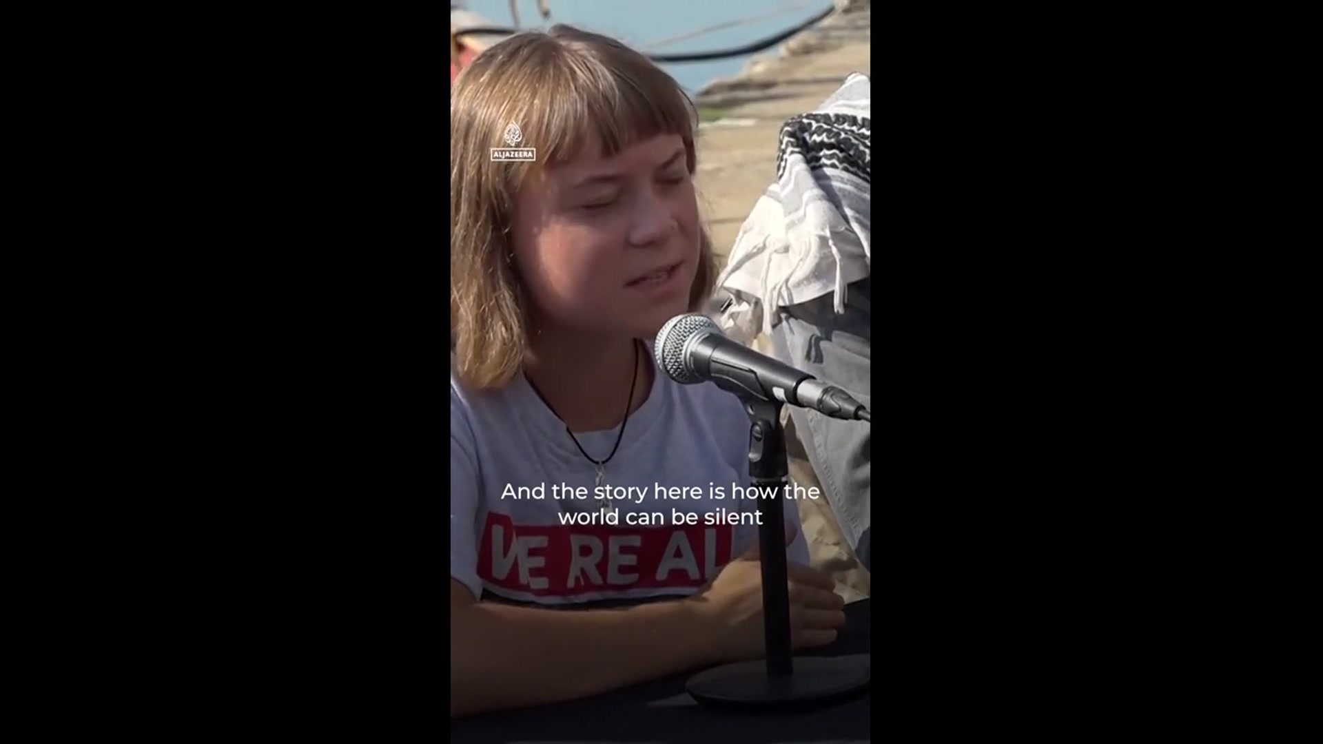 'Video thumbnail for Flotilla activists speak out before setting sail from Barcelona to Gaza'