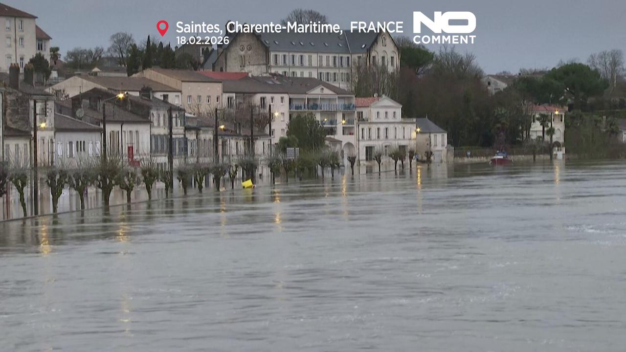 Video thumbnail for Record rainfall batters western France, flooding triggers red alerts
