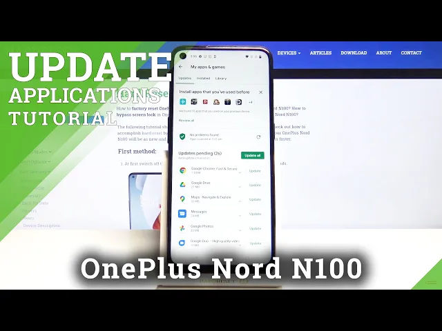 Video thumbnail for How to Update Apps in OnePlus Nord N100 – Install Latest App Version