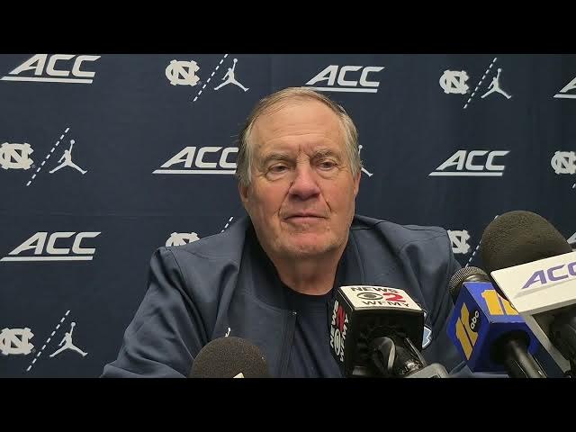 Video thumbnail for #UNC coach Bill Belichick after Heels rally to beat Duke