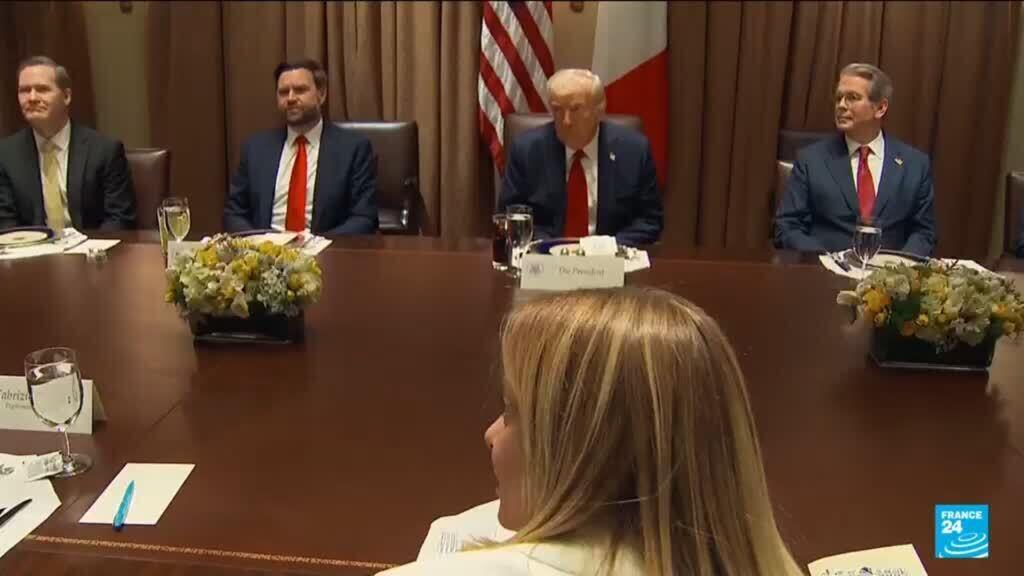 Video thumbnail for Meloni in the US: Beyond 'speculation' of an EU rift, Italy sets sights on a 'zero tariff' agreement