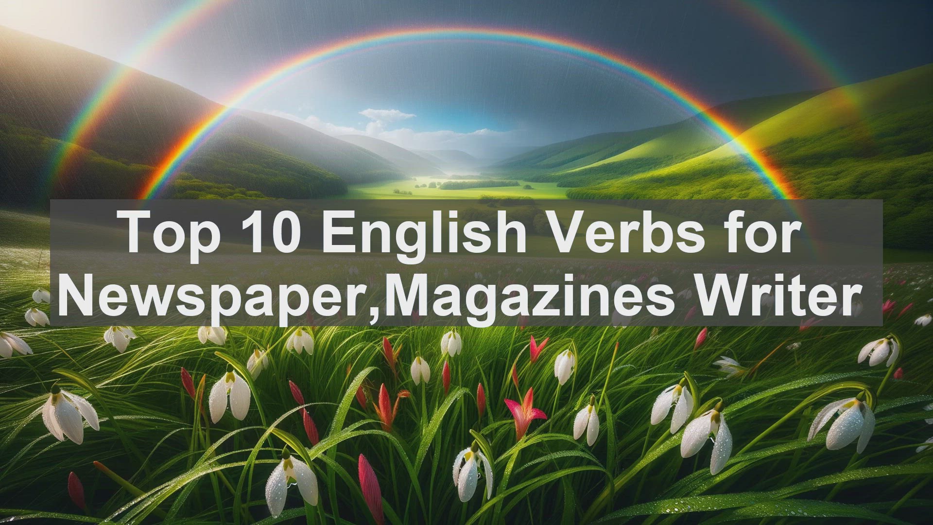 'Video thumbnail for Top 10 English Verbs for NewspaperMagazines Writer'