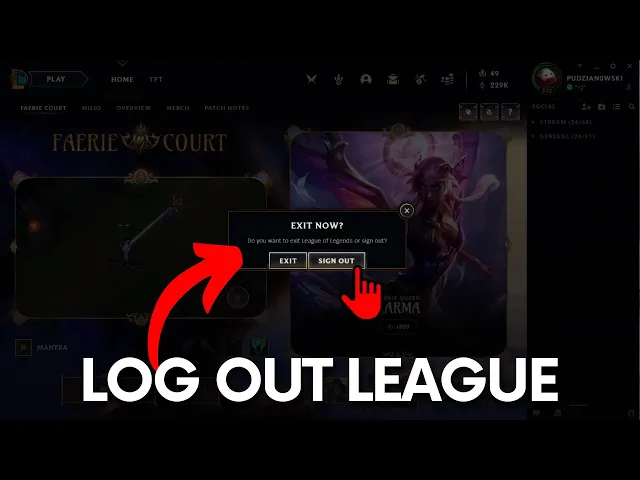 Video thumbnail for How to Log Out of League of Legends - Sign Out LOL #lolguide