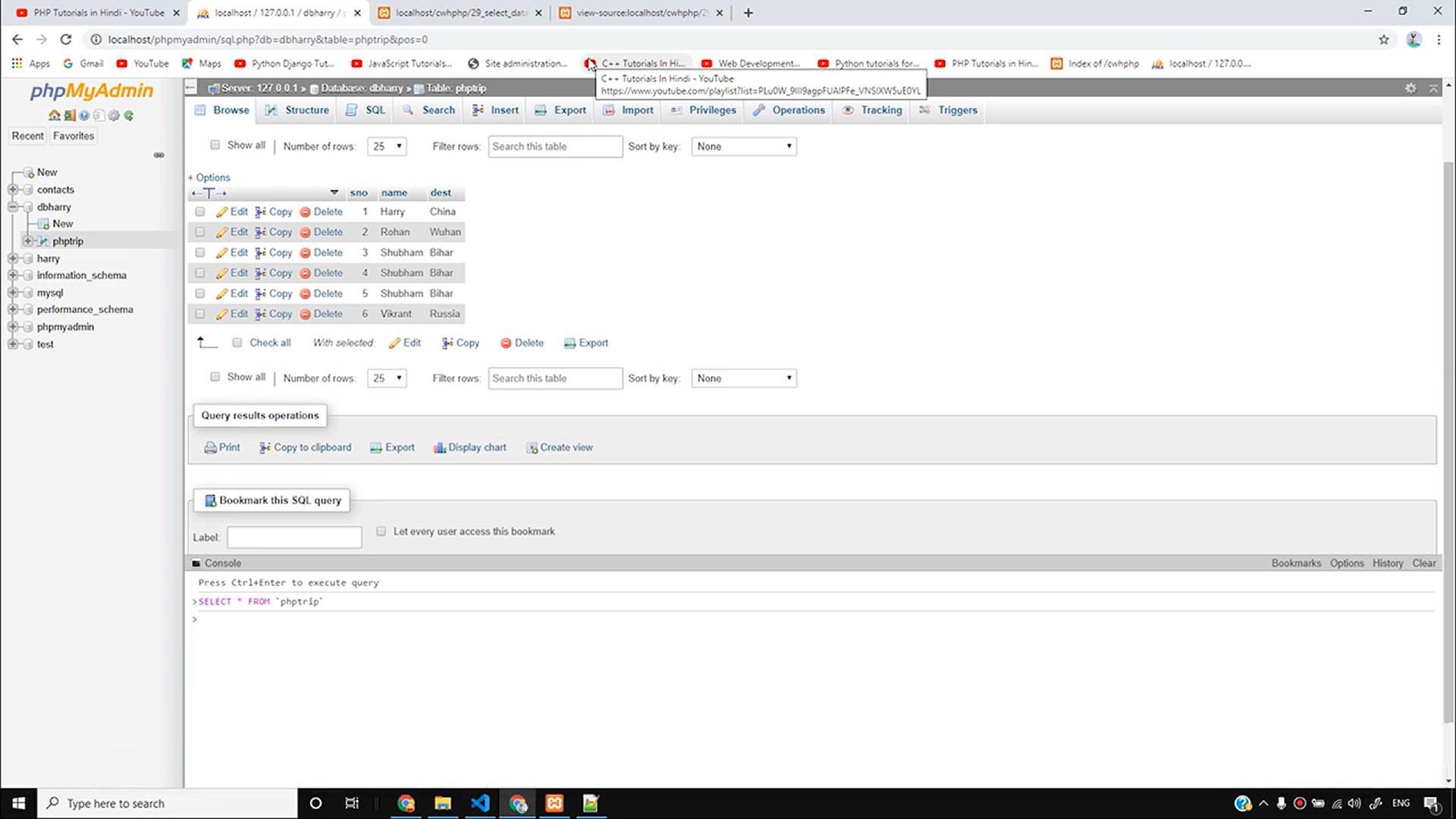 'Video thumbnail for Updating Records in PHP & Where Clause in Hindi _ PHP Tutorial #30'