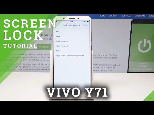 Video thumbnail for How to Add Screen Lock in VIVO Y71 - Pattern & Password Set Up