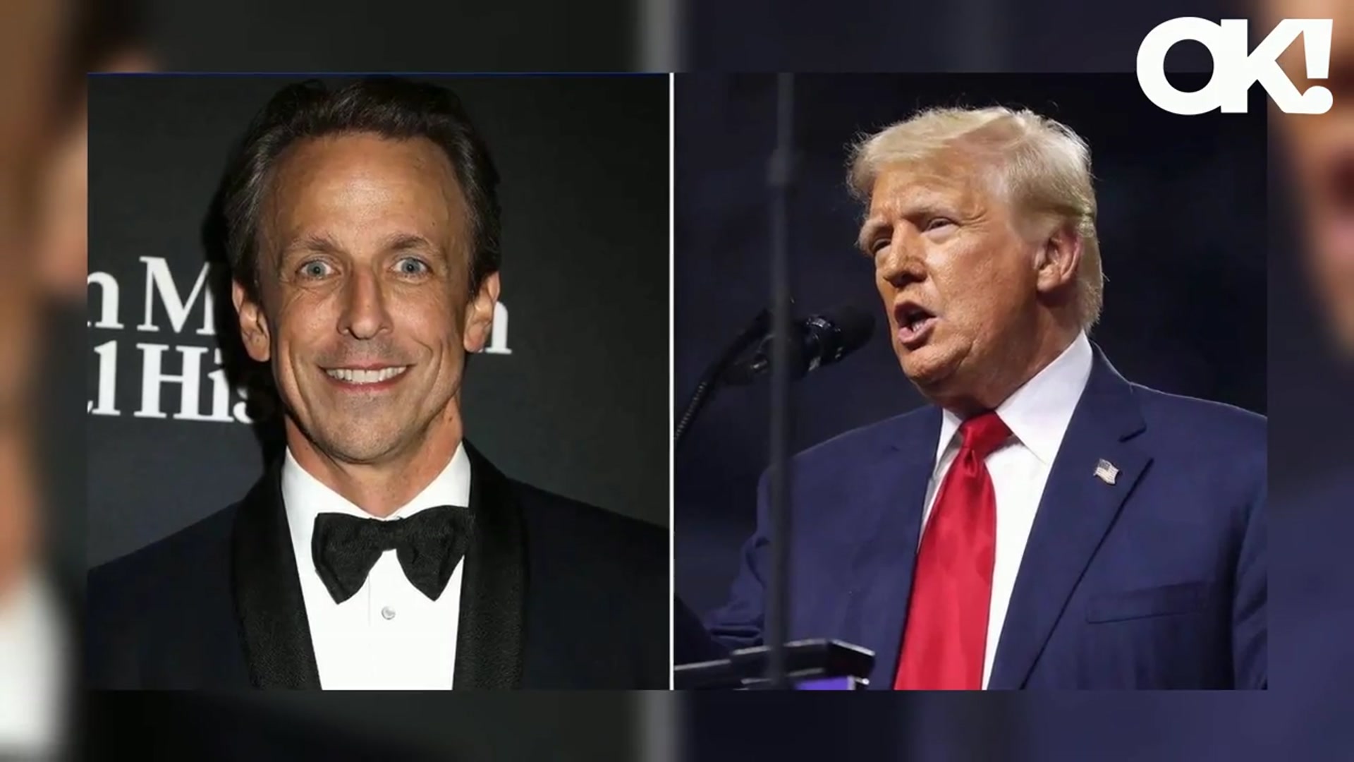 'Video thumbnail for Seth Meyers Reacts After Donald Trump Declared His Late-Night Show Should Be Canceled'
