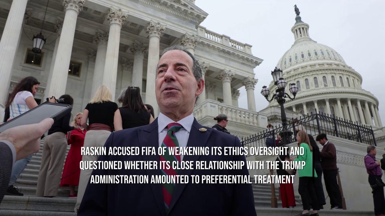 Video thumbnail for FIFA Chief Infantino Faces U.S. Congressional Scrutiny Over Trump Ties.