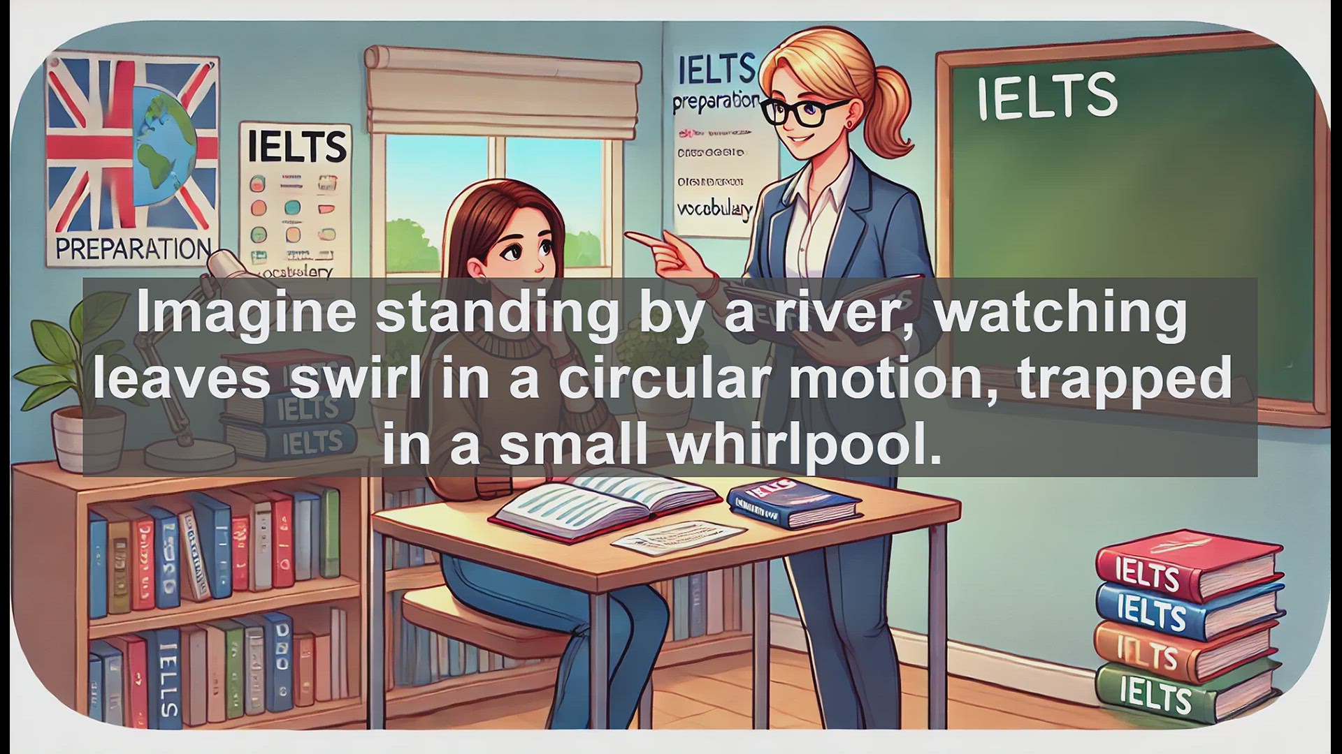'Video thumbnail for 2000 Must Know IELTS 9.0 Vocabulary - Eddy: The Swirling Motion in Nature and Language'