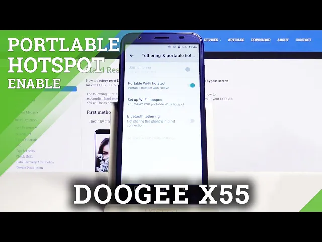 Video thumbnail for How to Set Up Portable Hotspot in DOOGEE X55 – Share Wi-Fi