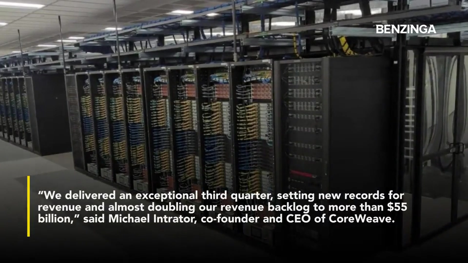 'Video thumbnail for CoreWeave Beats Q3 Estimates As Revenue Backlog Nearly Doubles'