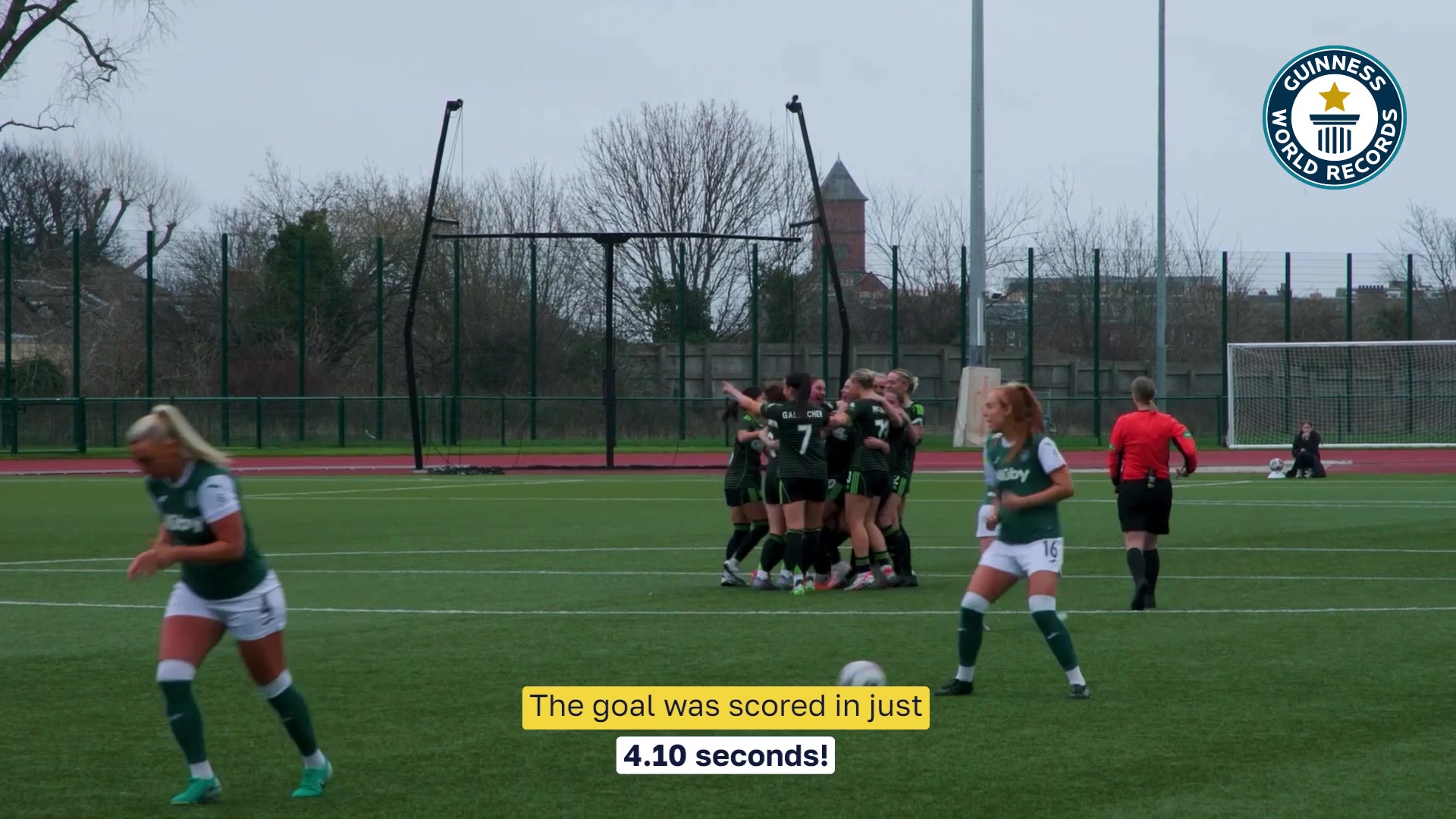 Video thumbnail for Fastest Womens Football Goal by Maria McAneny