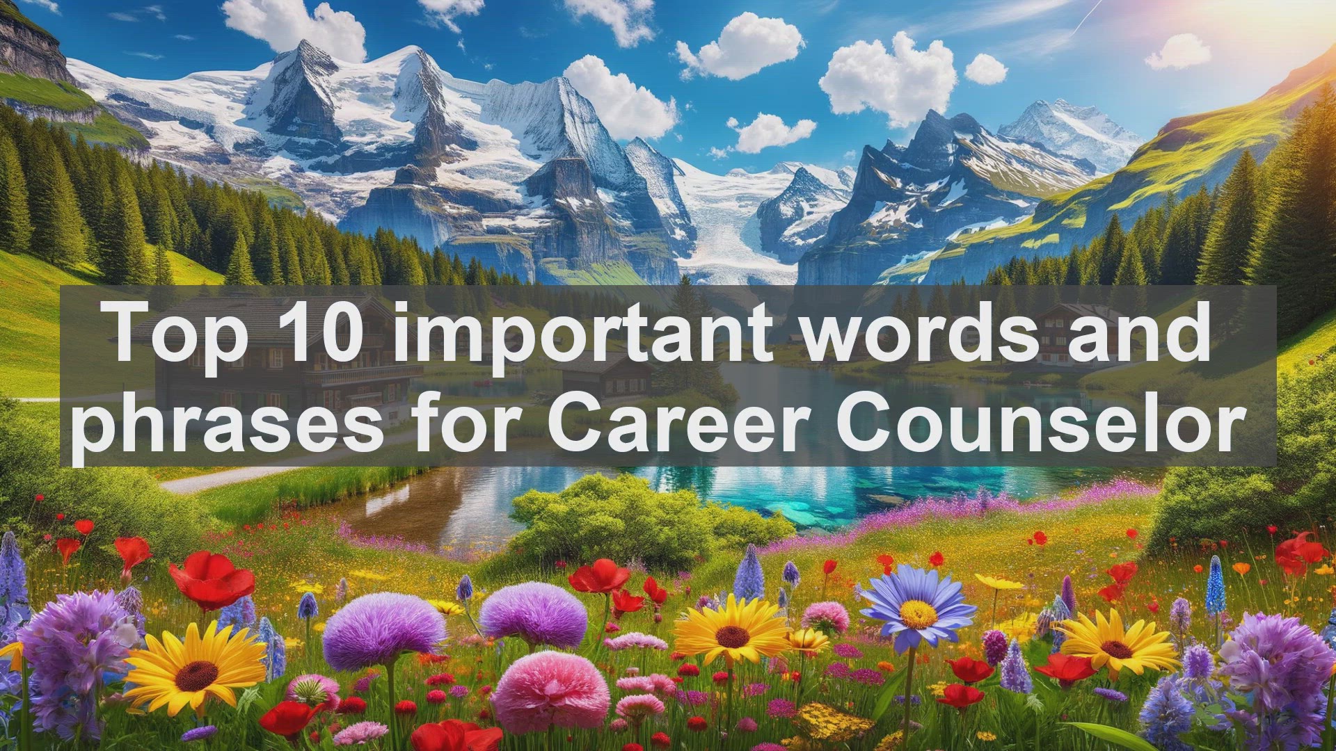 'Video thumbnail for Top 10 important words and phrases for Career Counselor'