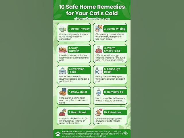 Video thumbnail for 10 easy home remedies for cat's cold #cat #homeremedies #herbalmedicine