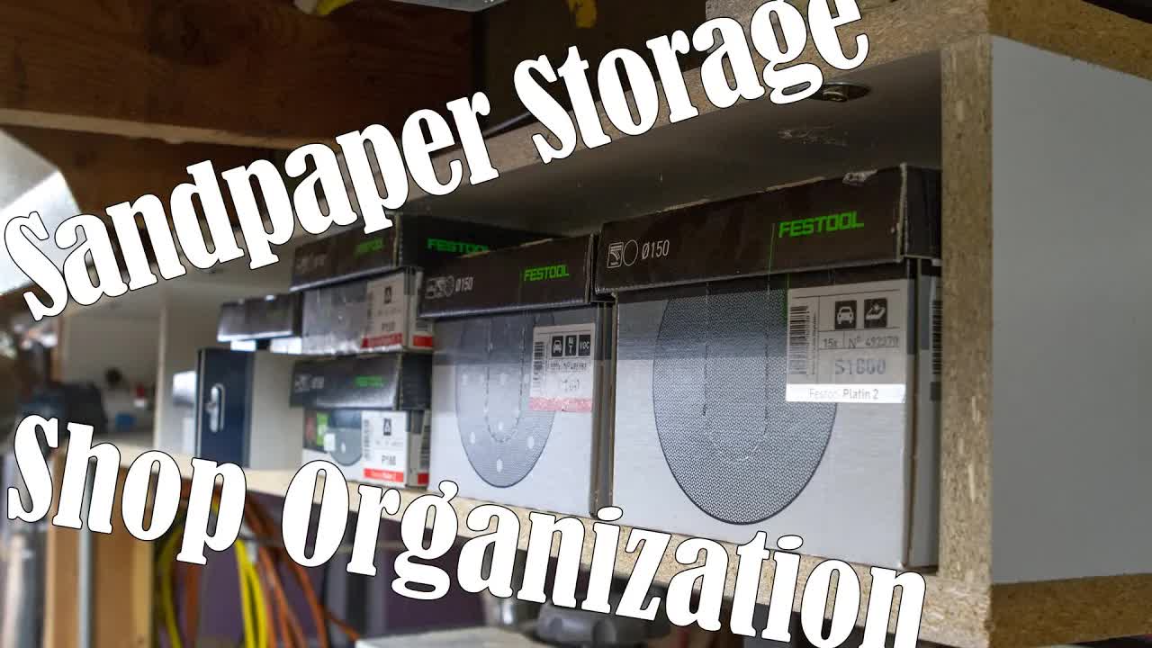Video thumbnail for Sandpaper Storage - Shop Organization