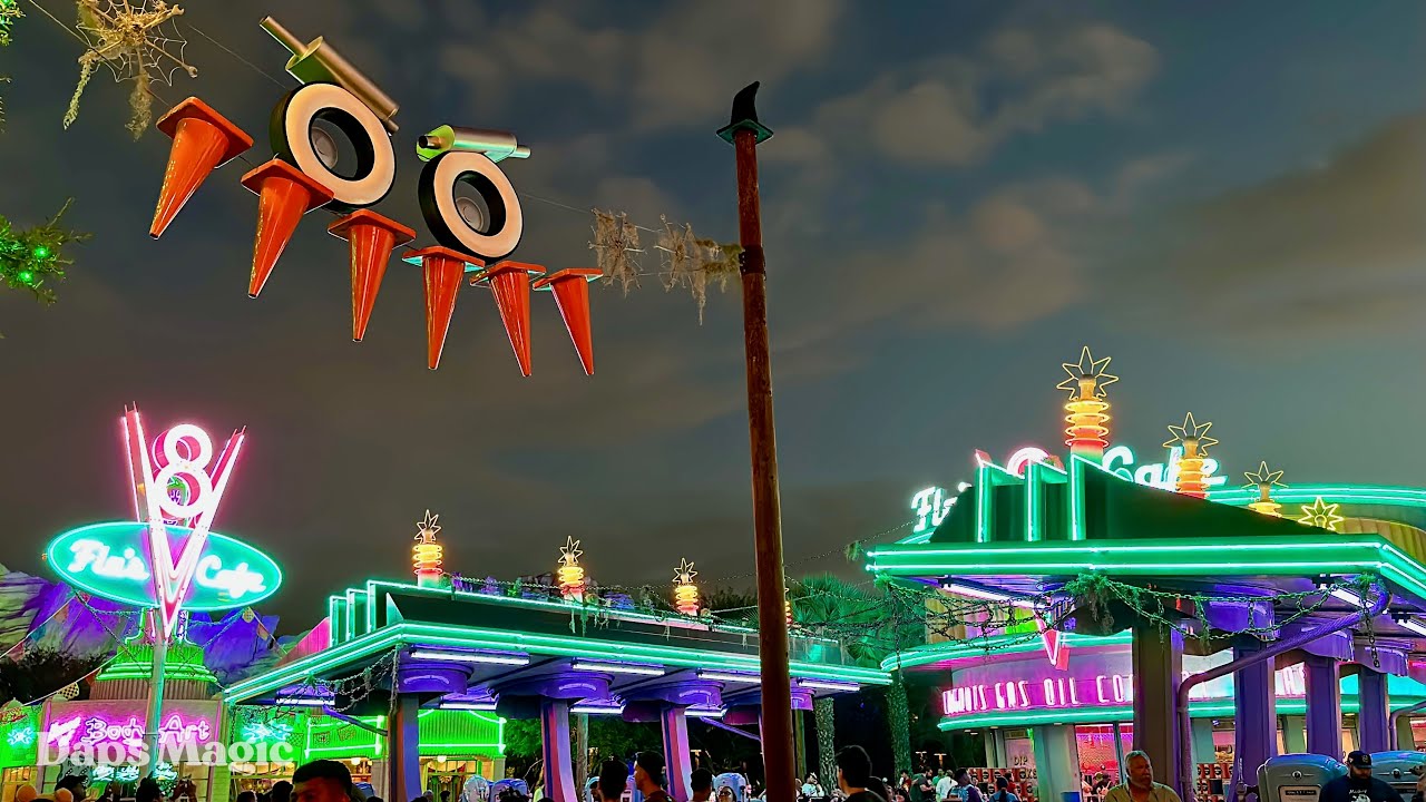'Video thumbnail for Cars Land Haul-O-Ween Tour at Night | Halloween Time at the Disneyland Resort 4K'