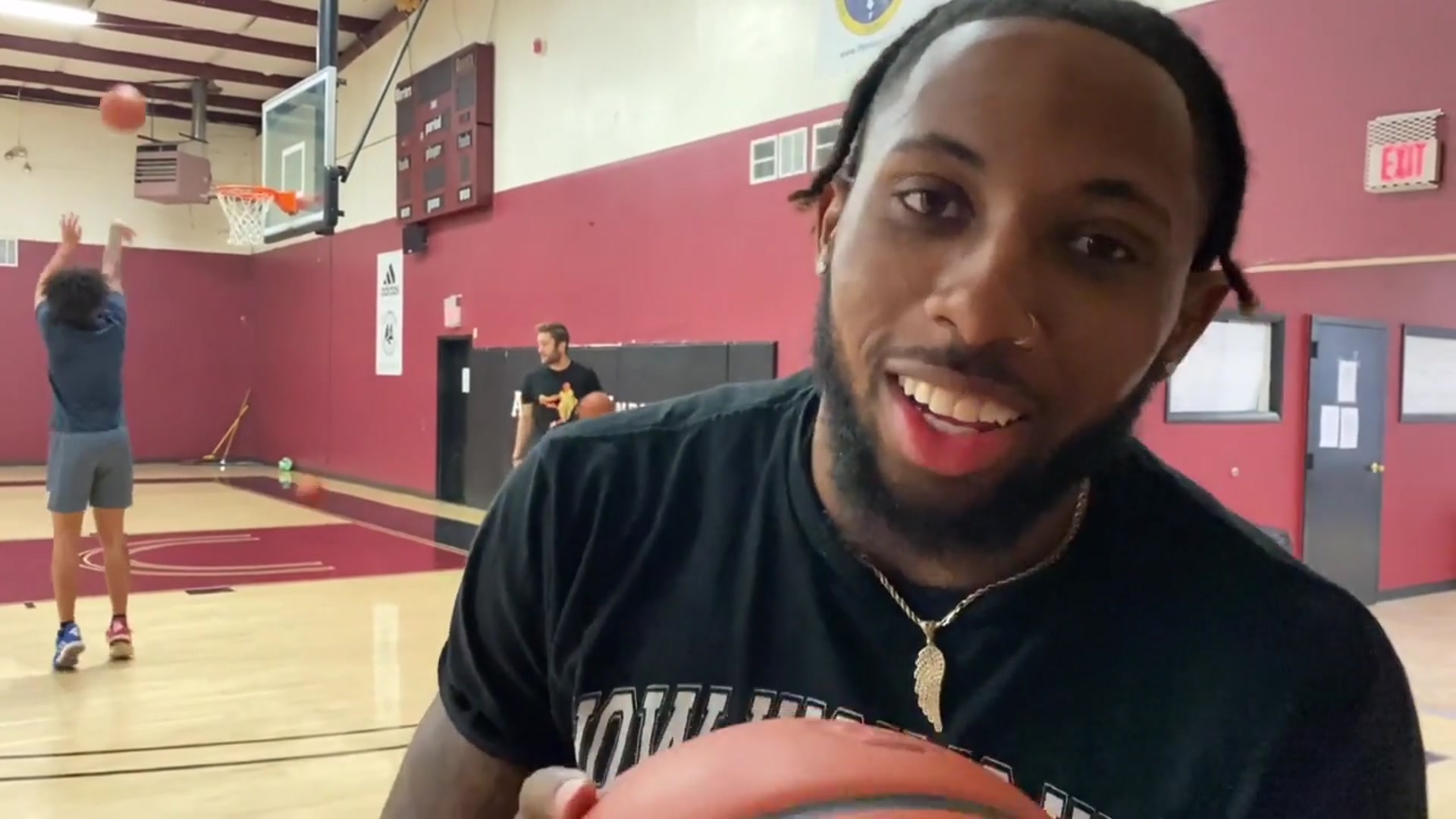 'Video thumbnail for D1 Track Athlete Pulls Up to College Basketball Practice!! Couldn't Get Me Off the Court!!'