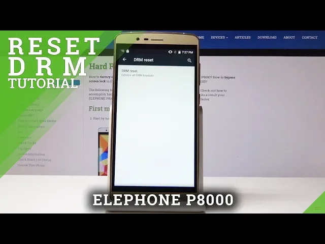 Video thumbnail for How to Remove DRM licenses in Elephone P8000 - Reset DRM