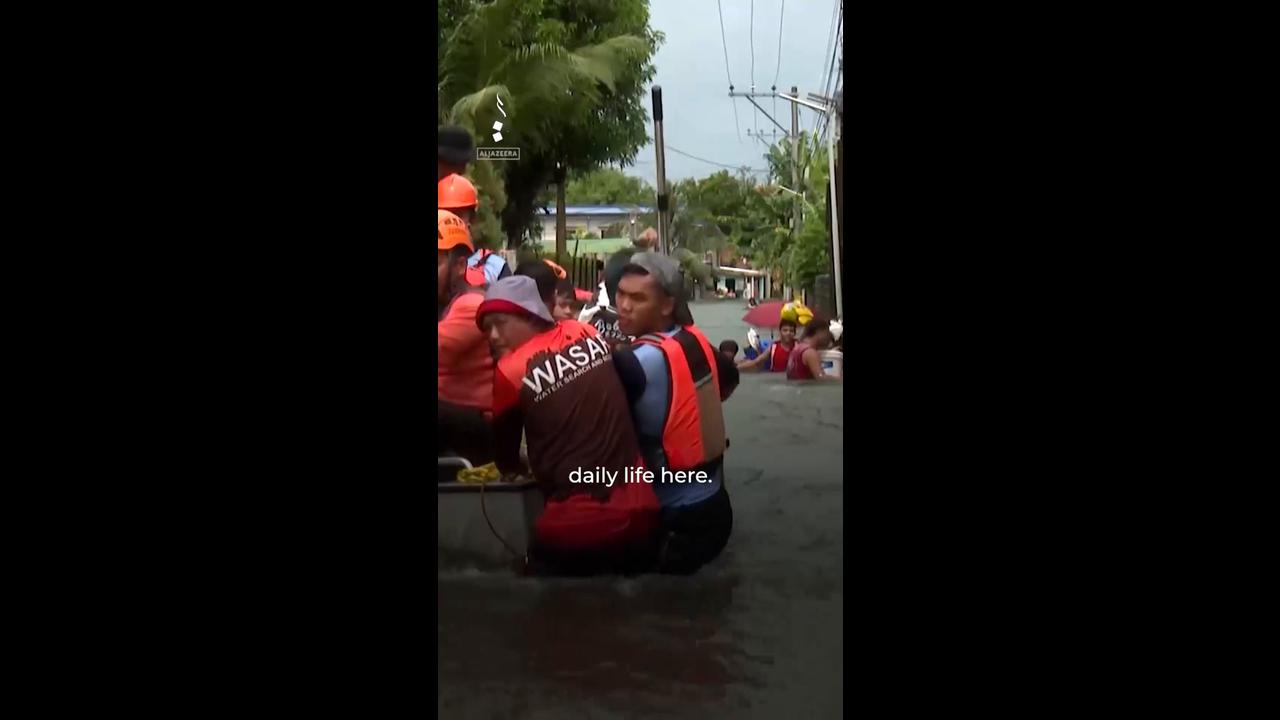 'Video thumbnail for Deadly typhoon causes flooding across Philippines'