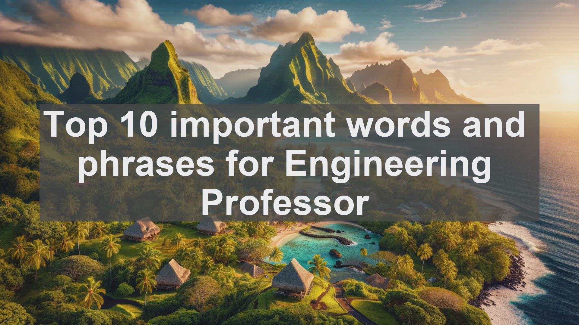 'Video thumbnail for Top 10 important words and phrases for Engineering Professor'
