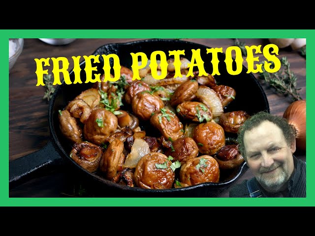 Video thumbnail for FRIED Potatoes And Onions In A Cast Iron Skillet