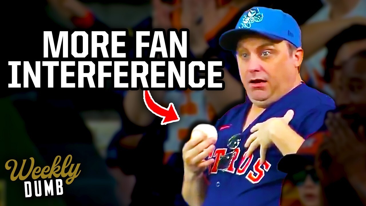 Video thumbnail for Fan steals the ball out of Mike Trout's glove & Man bare-hands a beehive | Weekly Dumb