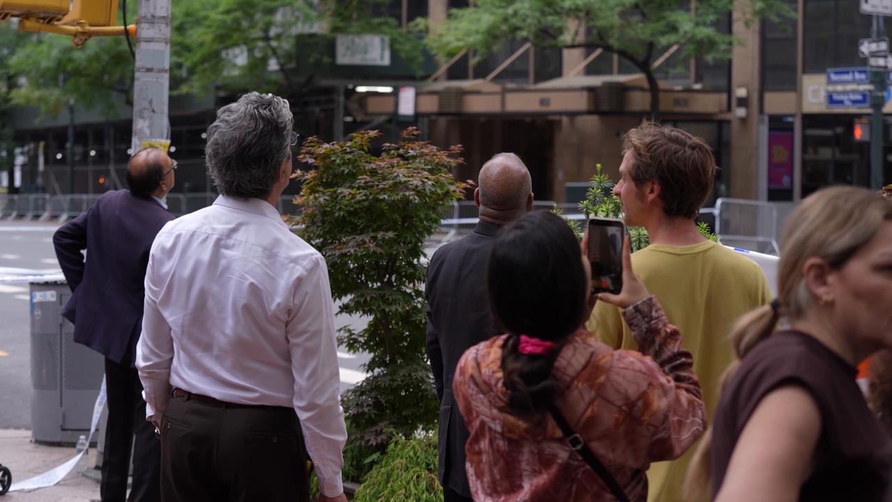 Video thumbnail for US: Buildings evacuated in Midtown Manhattan after structural damage at high-rise site.