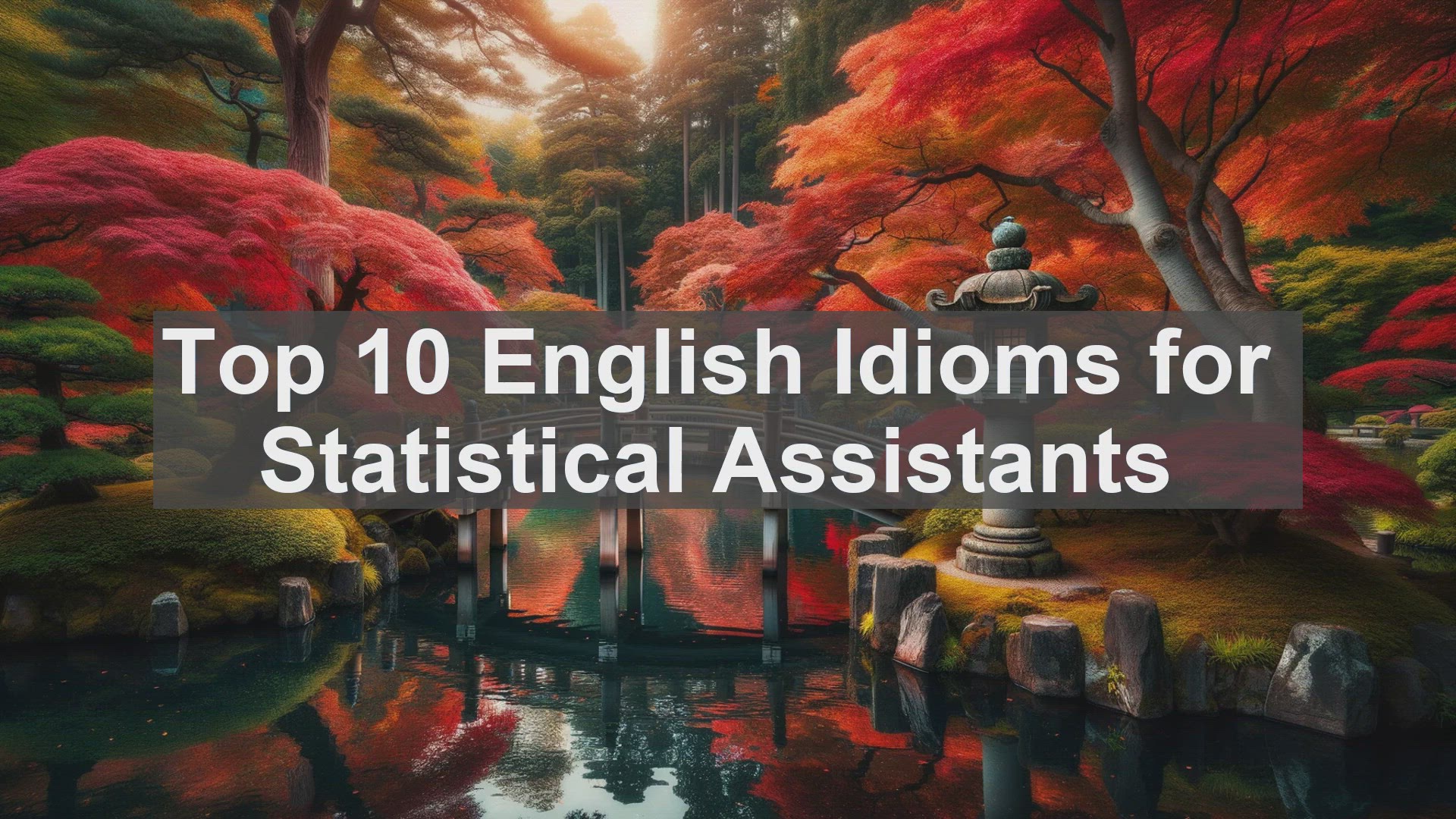 'Video thumbnail for Top 10 English Idioms for Statistical Assistants'