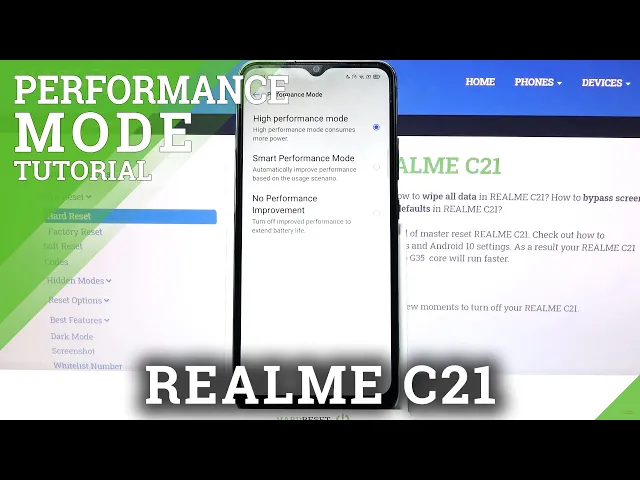 Video thumbnail for REALME C21 and Display Settings – Activate High-Performance Mode