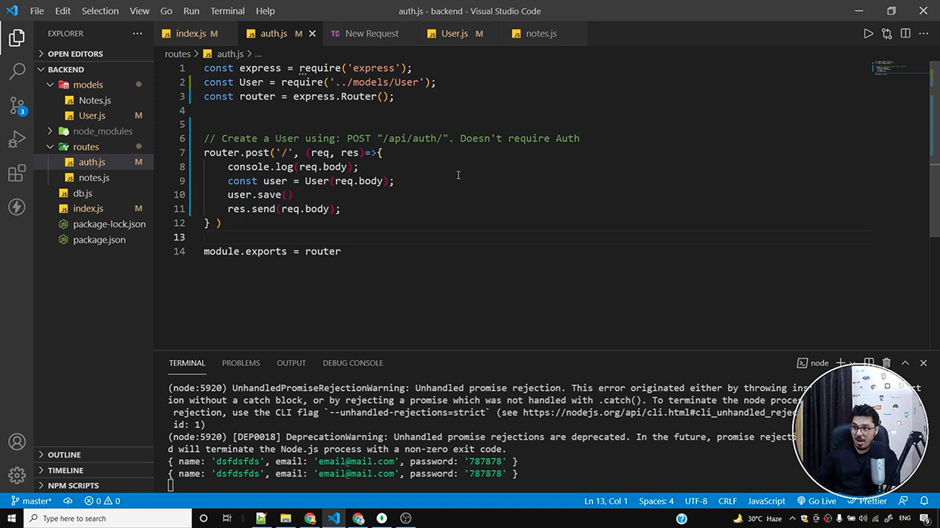 'Video thumbnail for Adding Data Validation Using express-validator _ Complete React Course in Hindi #46'