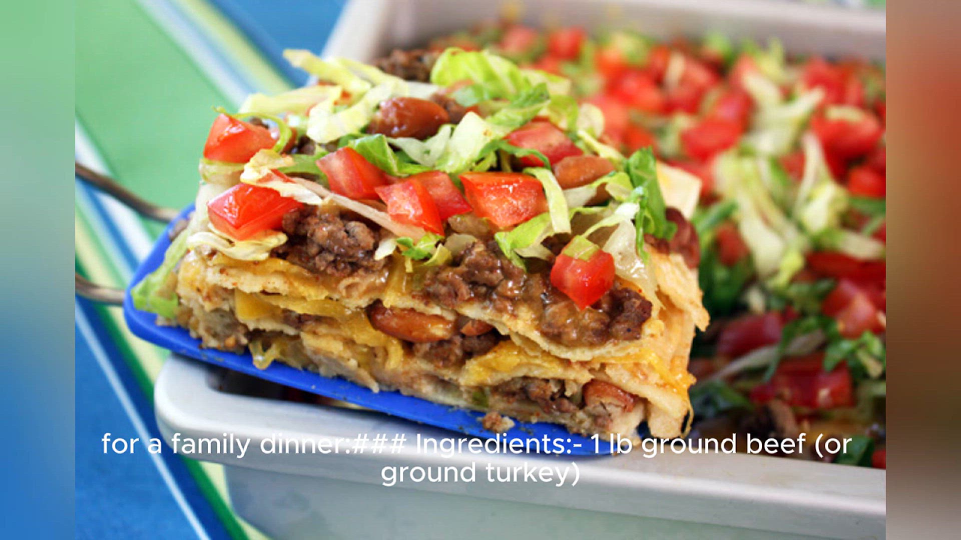 Video thumbnail for taco casserole recipe