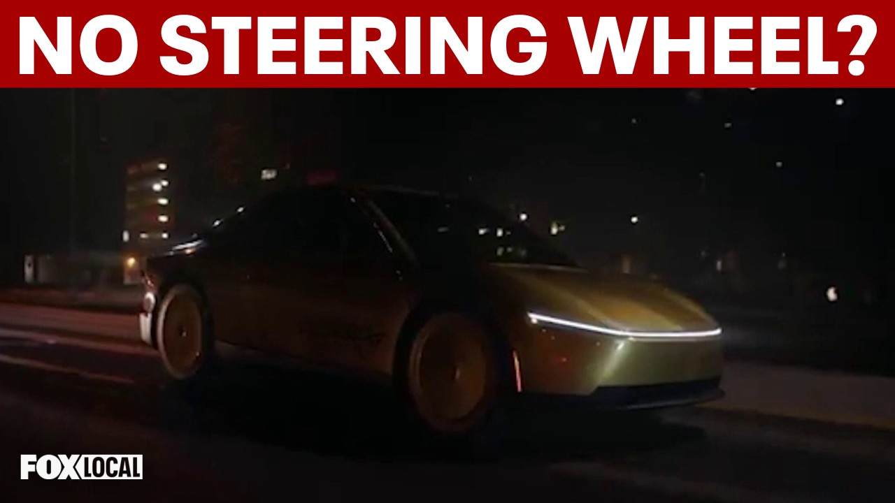 Video thumbnail for Tesla rolls out Cybercabs without steering wheels or pedals