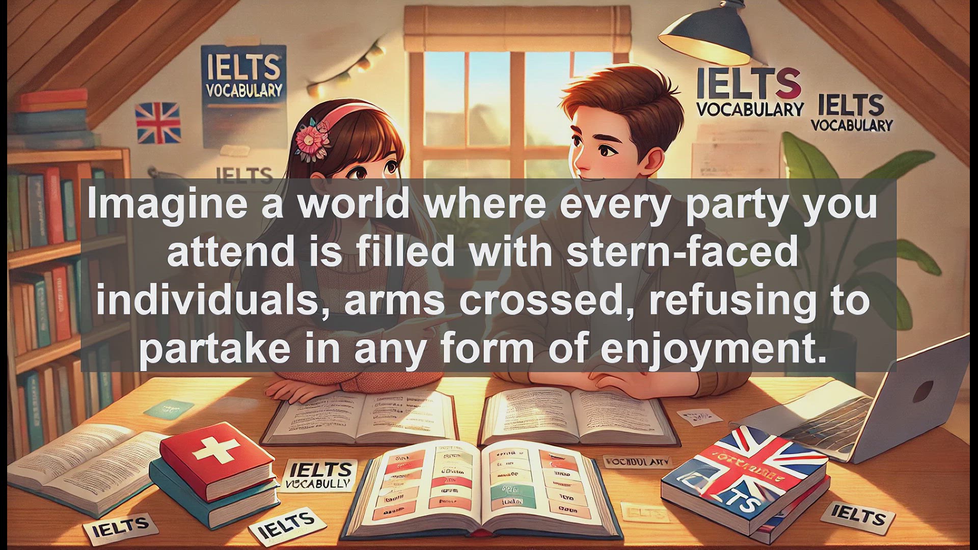 'Video thumbnail for 2000 Must Know IELTS 9.0 Vocabulary - Killjoy: Boost Your IELTS Score with This Expressive Word'