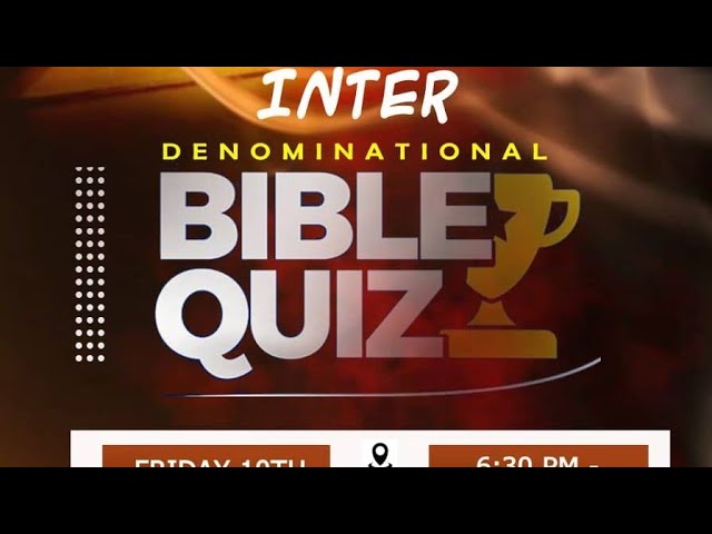 Video thumbnail for Sober's TV GH is live inter denomination bible quiz @ Kac