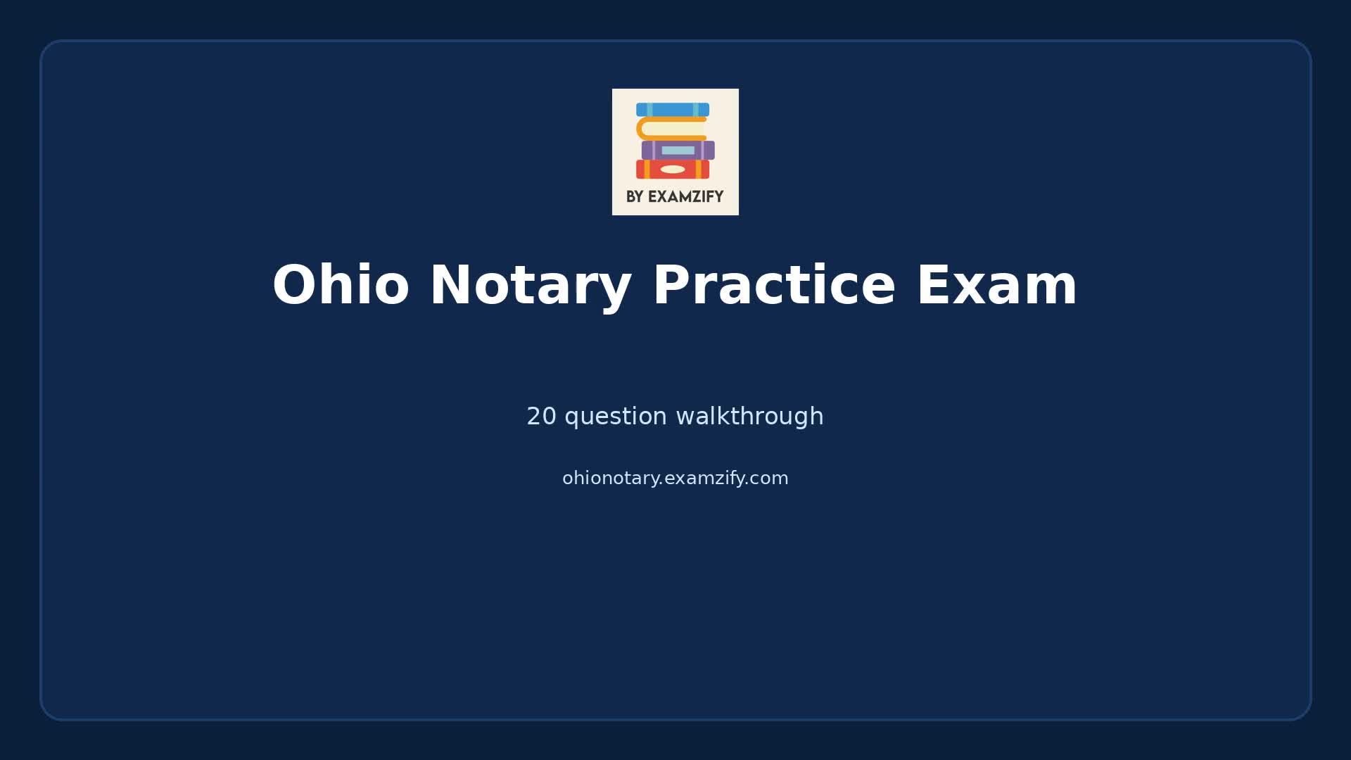 Video thumbnail for Ohio Notary Practice Exam