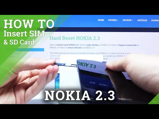 Video thumbnail for How to Insert SIM and SD Card in NOKIA 2.3 - Nano SIM and Memory Card