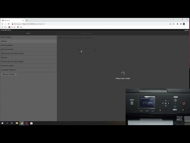 Video thumbnail for Canon MG5700 series   How to prepare DEEP CLEAN via EWS